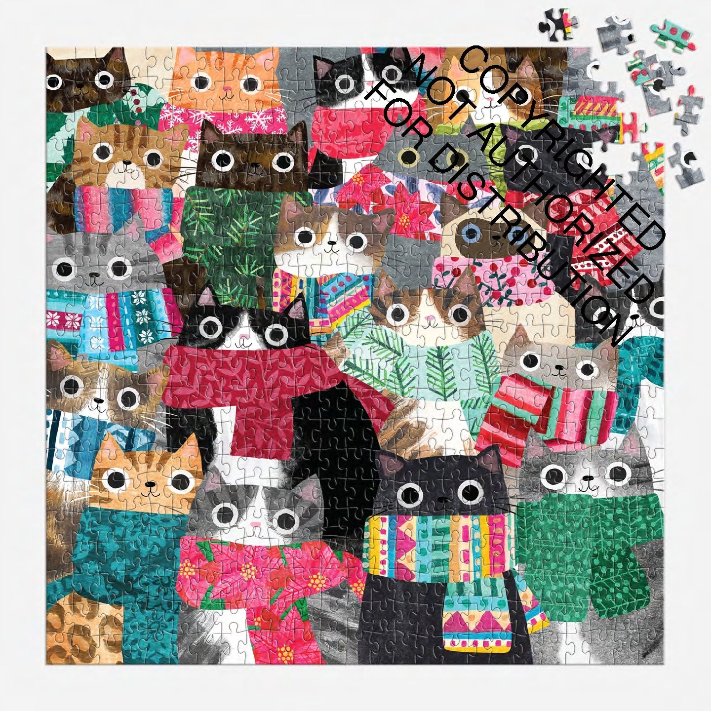 Galison | 500 Pieces |  Wintry Cats Puzzle