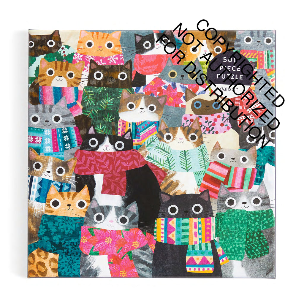 Galison | 500 Pieces |  Wintry Cats Puzzle