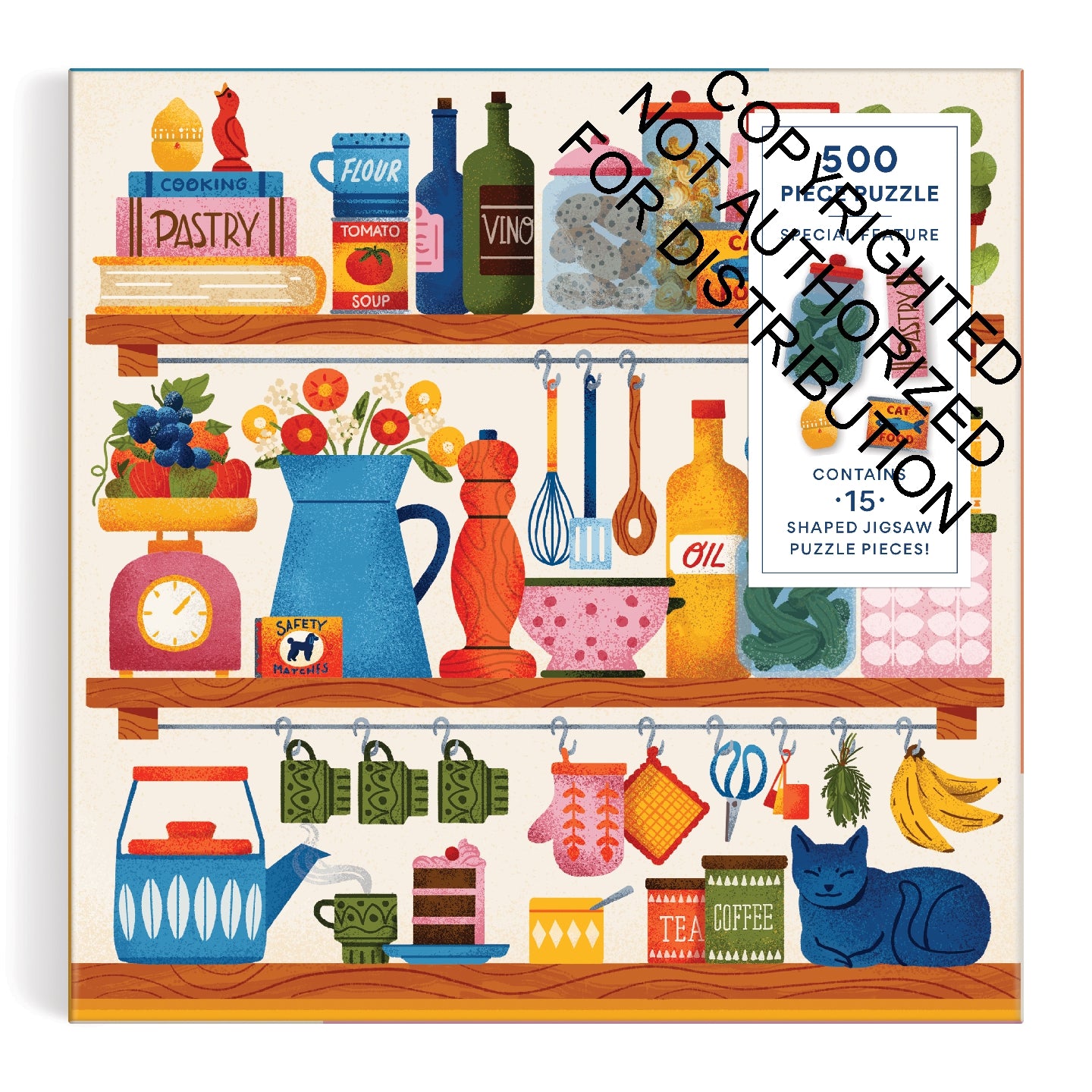 Galison | 500 Pieces | Kitchen Essentials Puzzle with Shaped Pieces