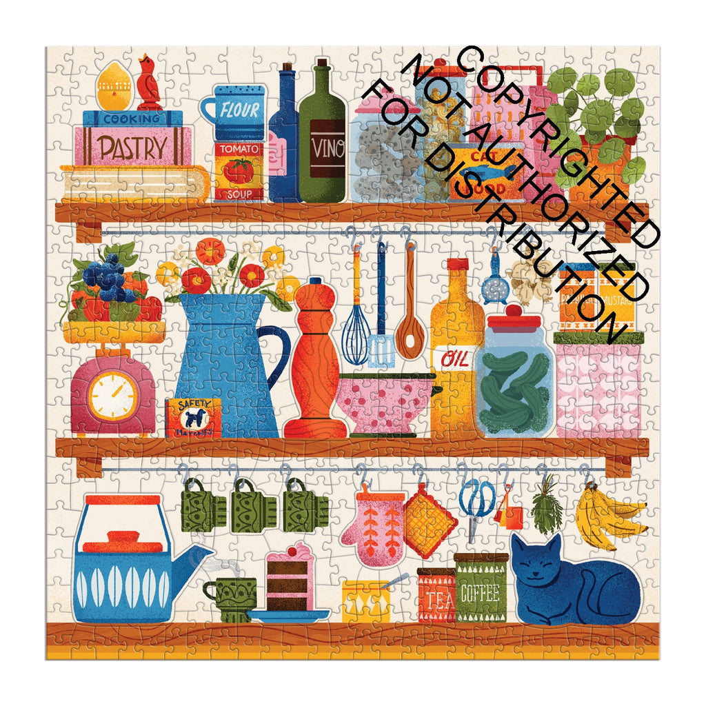 Galison | 500 Pieces | Kitchen Essentials Puzzle with Shaped Pieces