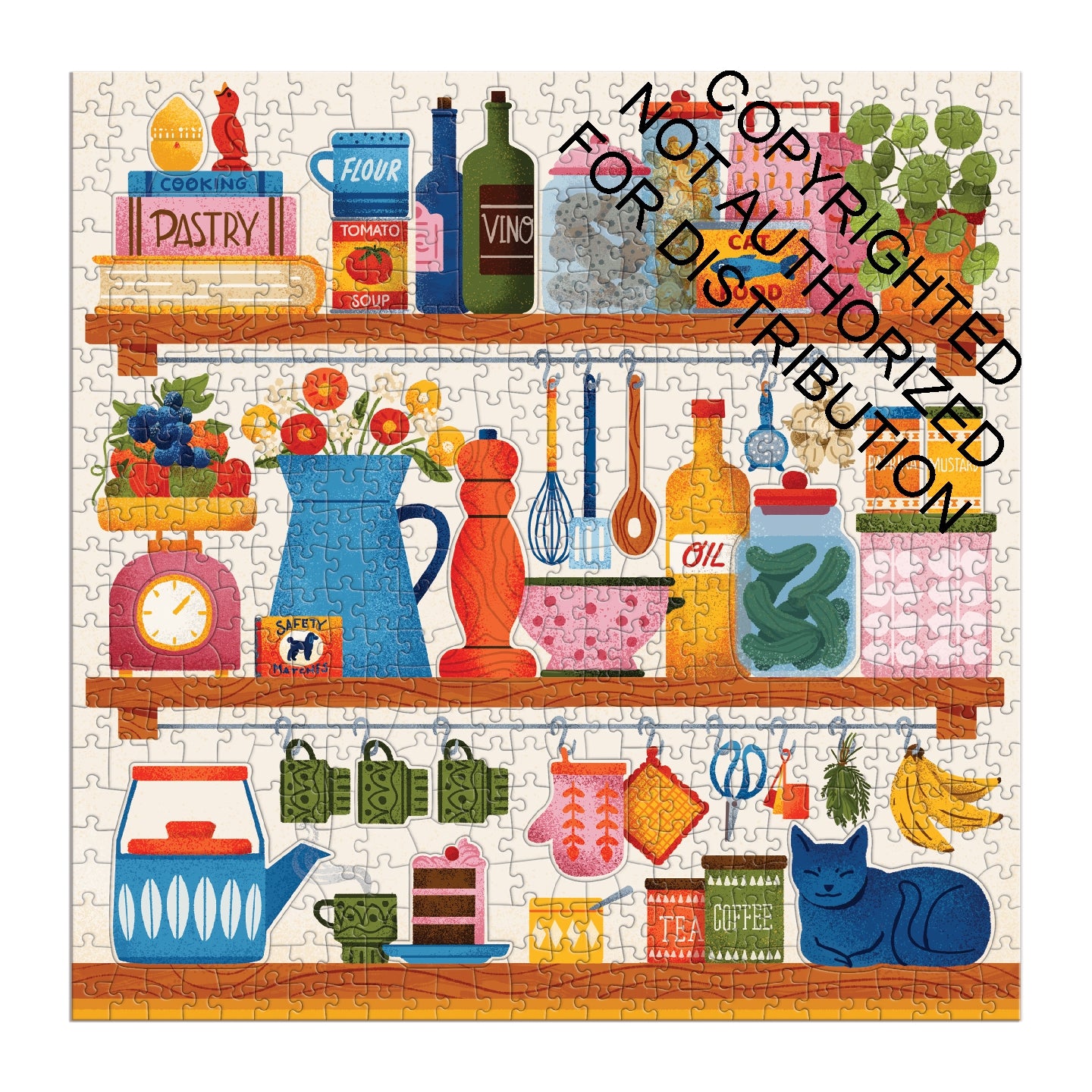 Galison | 500 Pieces | Kitchen Essentials Puzzle with Shaped Pieces