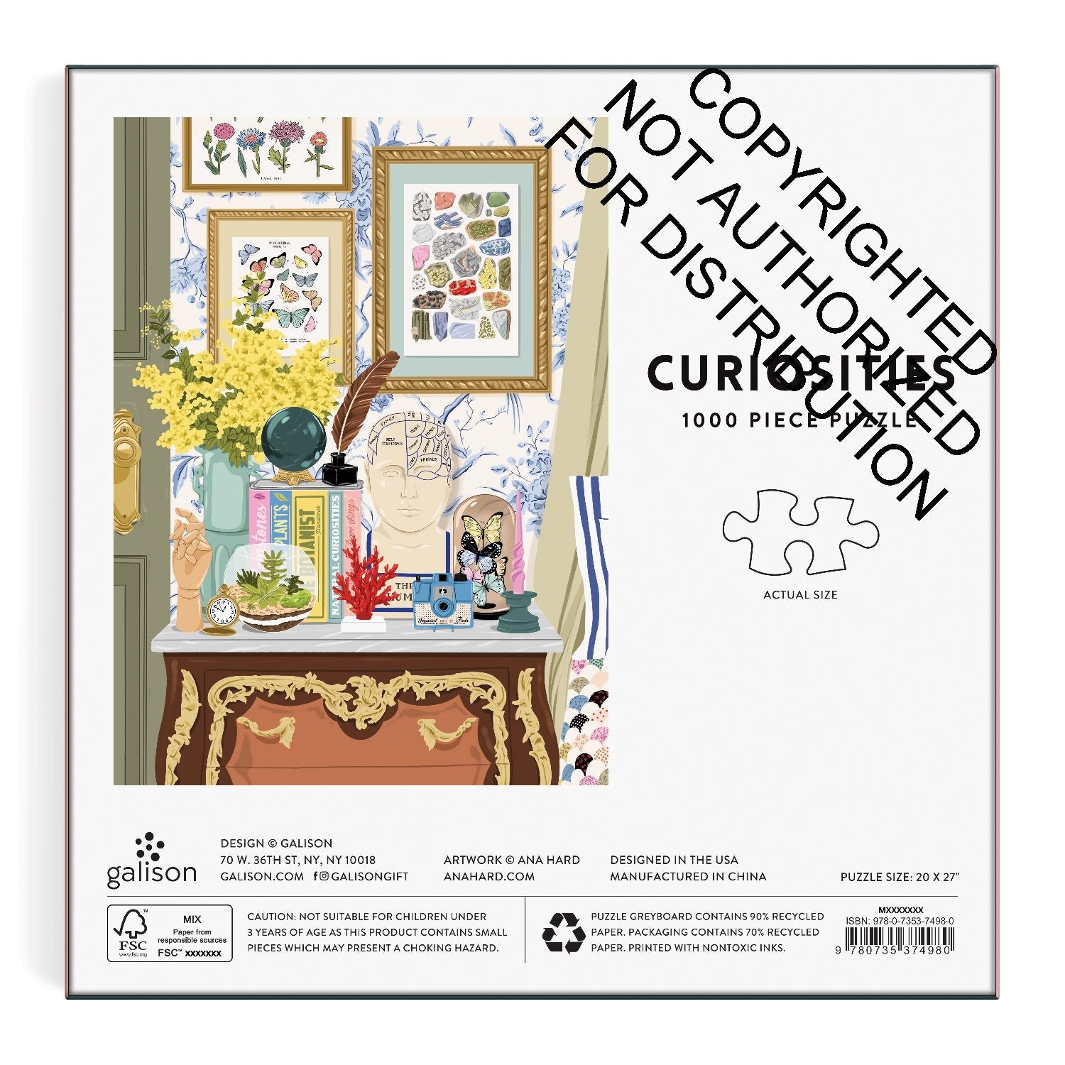 Galison | 1000 Pieces | Curiosities Puzzle