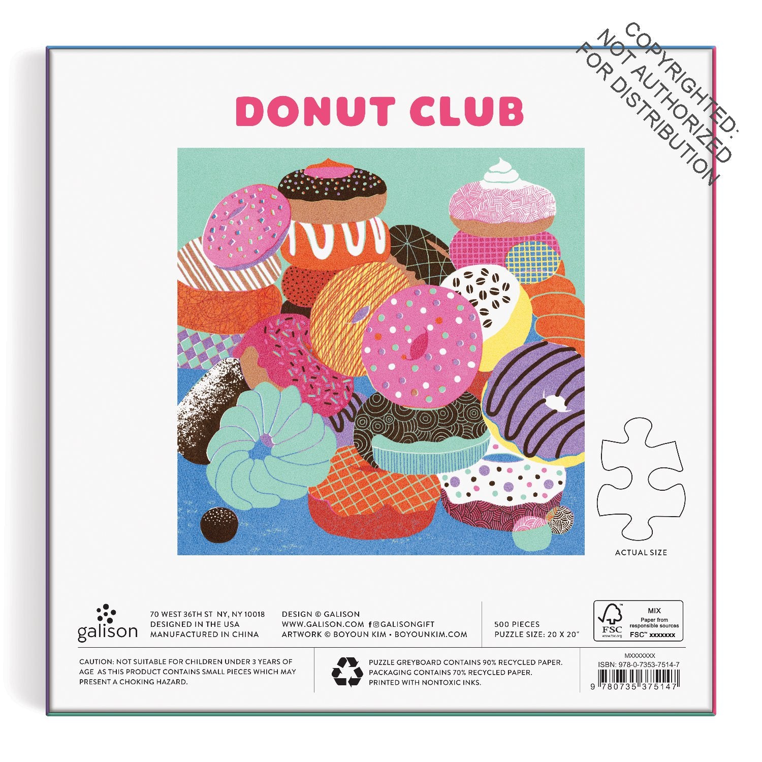 Galison | 500 Pieces | Donut Club Puzzle