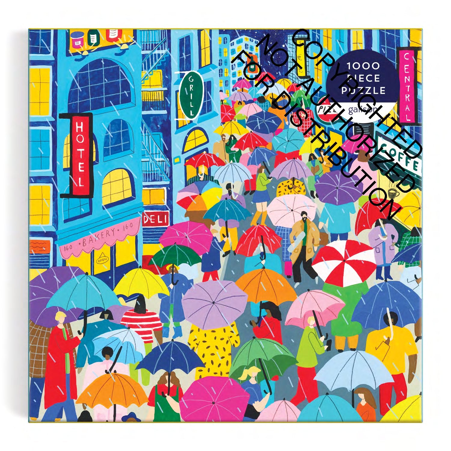 Galison | 1000 Pieces | Umbrella Lane Puzzle
