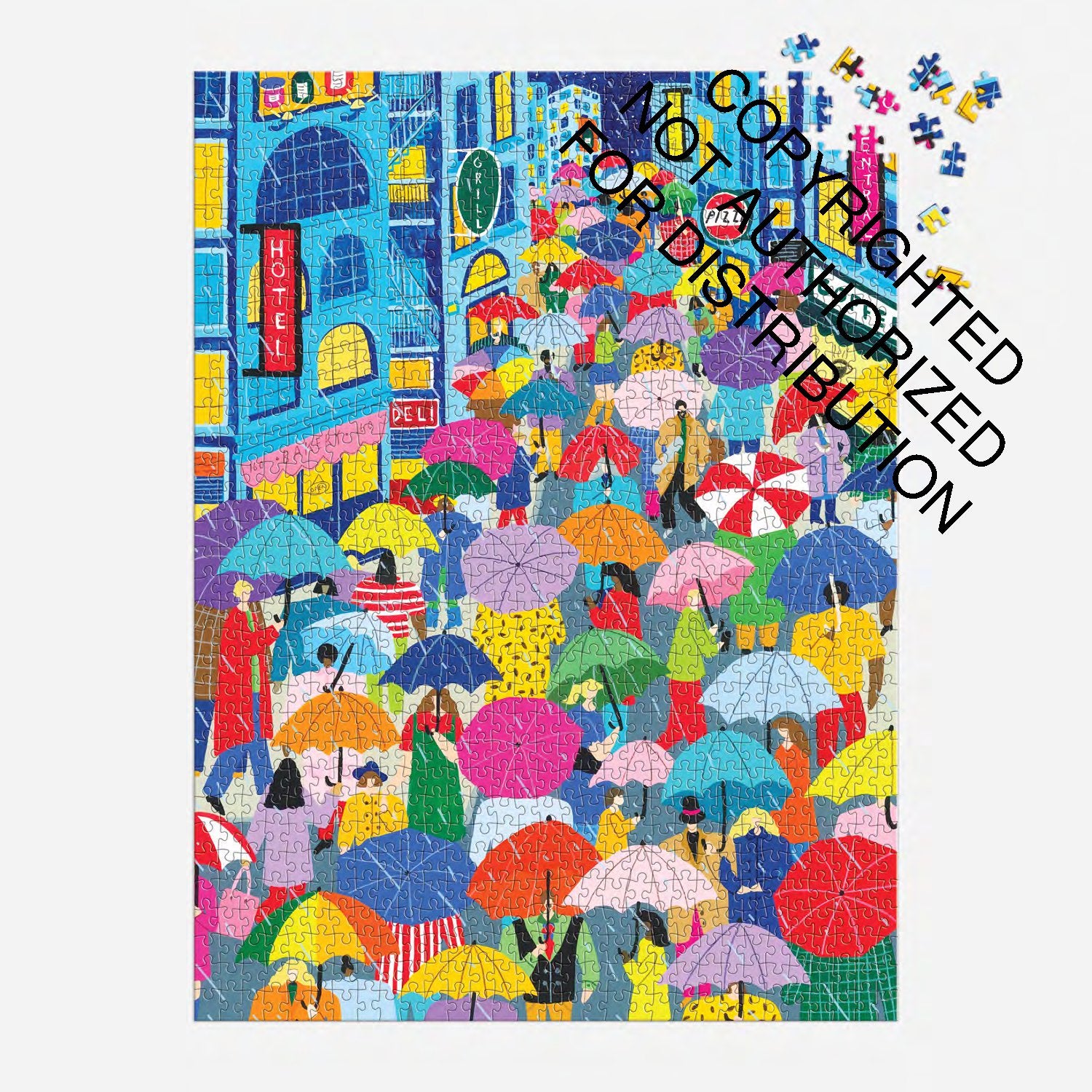 Galison | 1000 Pieces | Umbrella Lane Puzzle