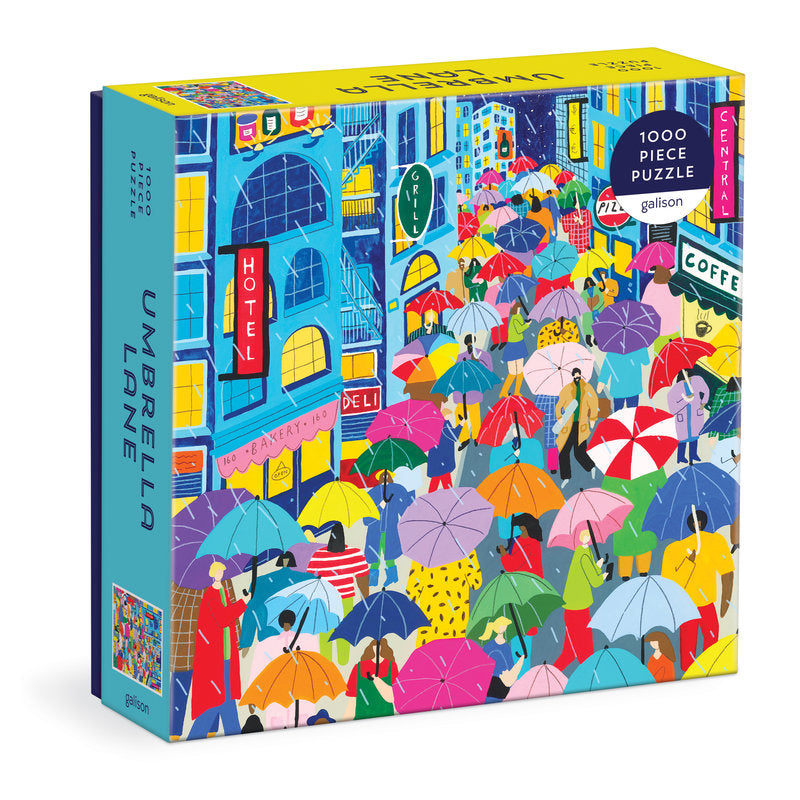 Galison | 1000 Pieces | Umbrella Lane Puzzle
