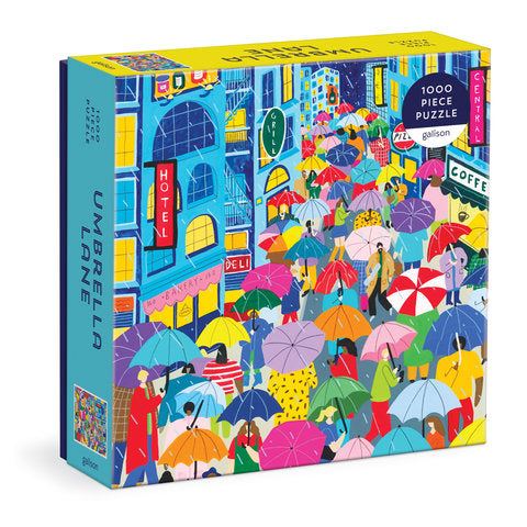 Galison | 1000 Pieces | Umbrella Lane Puzzle