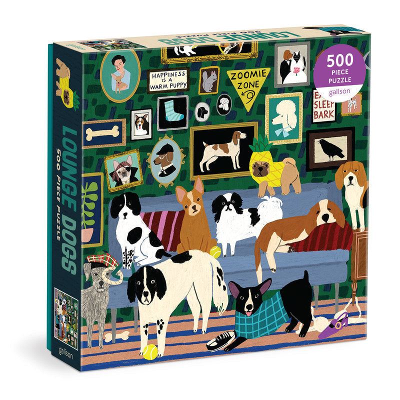 Galison | 500 Pieces | Lounge Dogs Puzzle