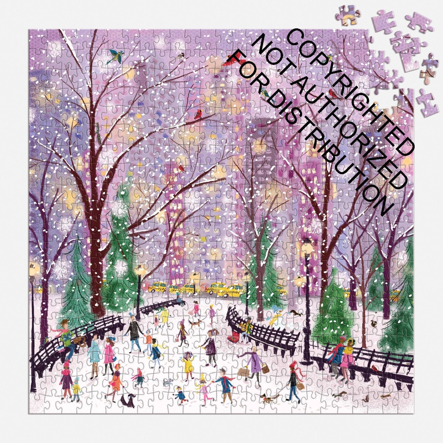 Galison | 500 Pieces |  Snowy Night Puzzle