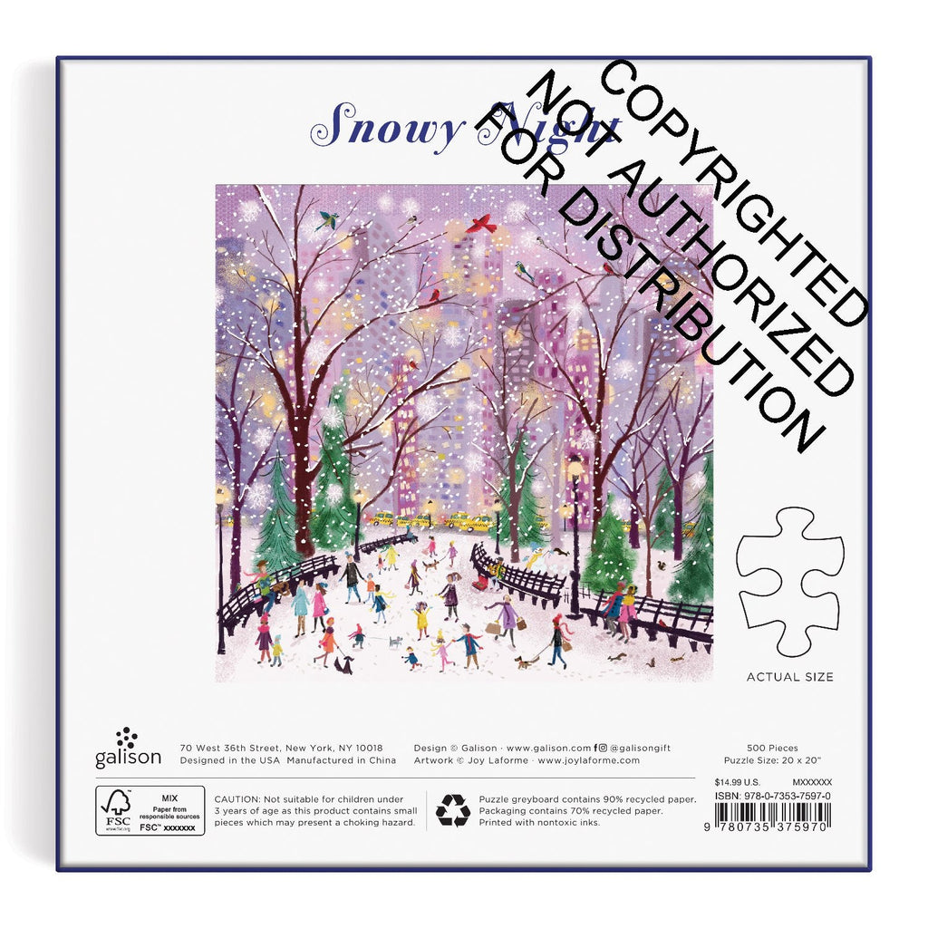 Galison | 500 Pieces |  Snowy Night Puzzle