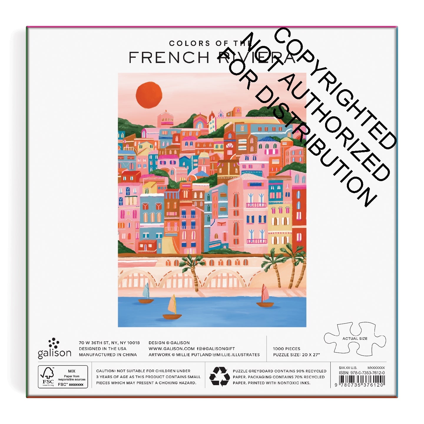 Galison | 1000 Pieces | Colors Of The French Riviera Puzzle