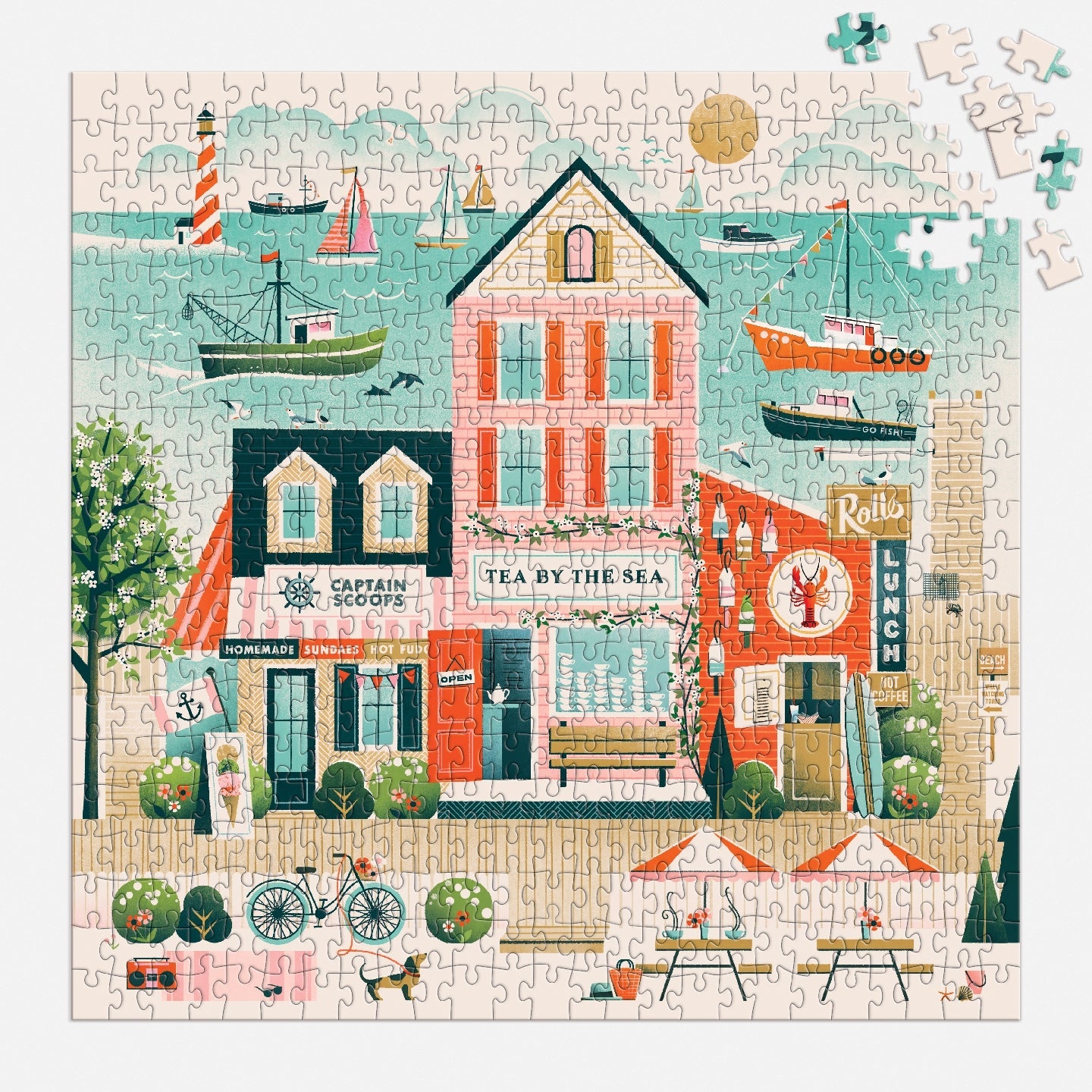 Galison | 500 Pieces | Beside the Sea Puzzle