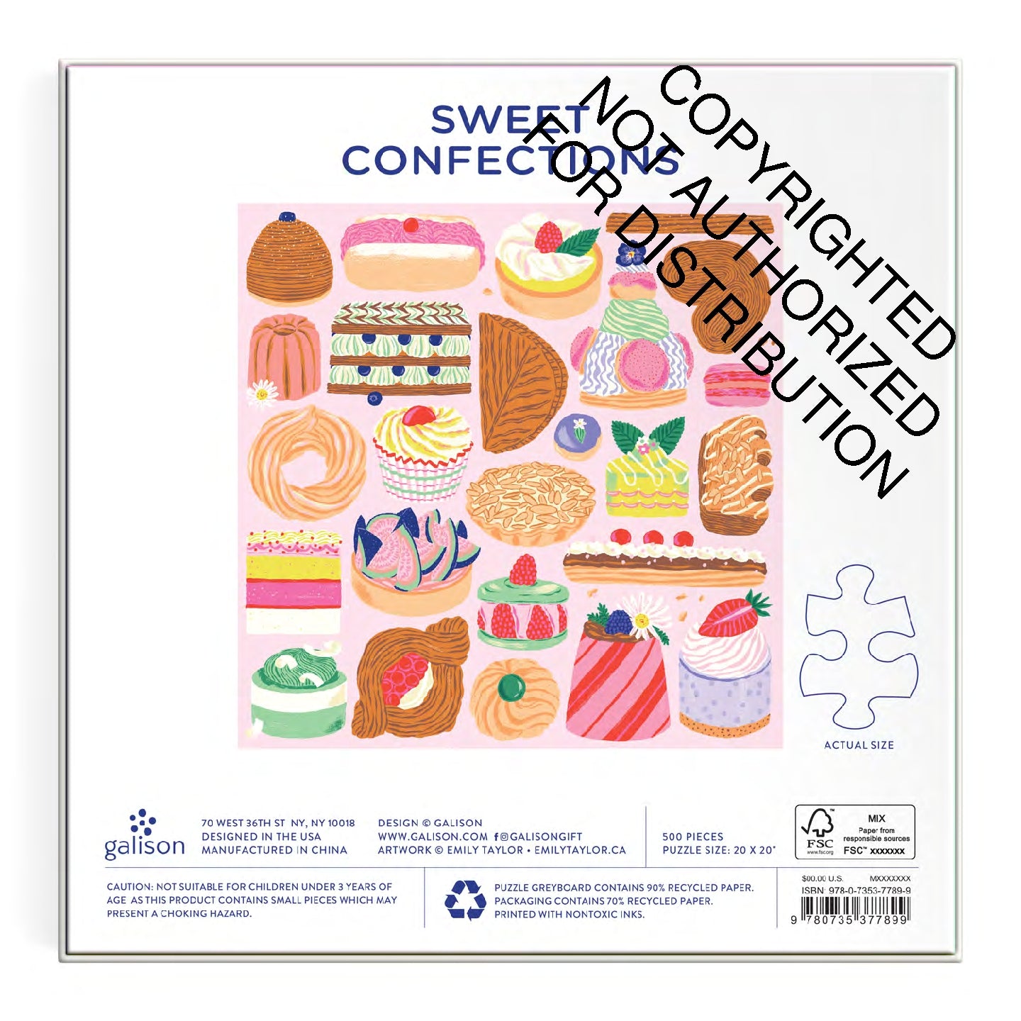 Galison | 500 Pieces | Sweet Confections Puzzle