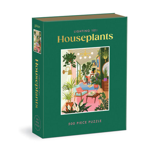 Galison | 500 Pieces | Lighting 101: Houseplants Book Puzzle