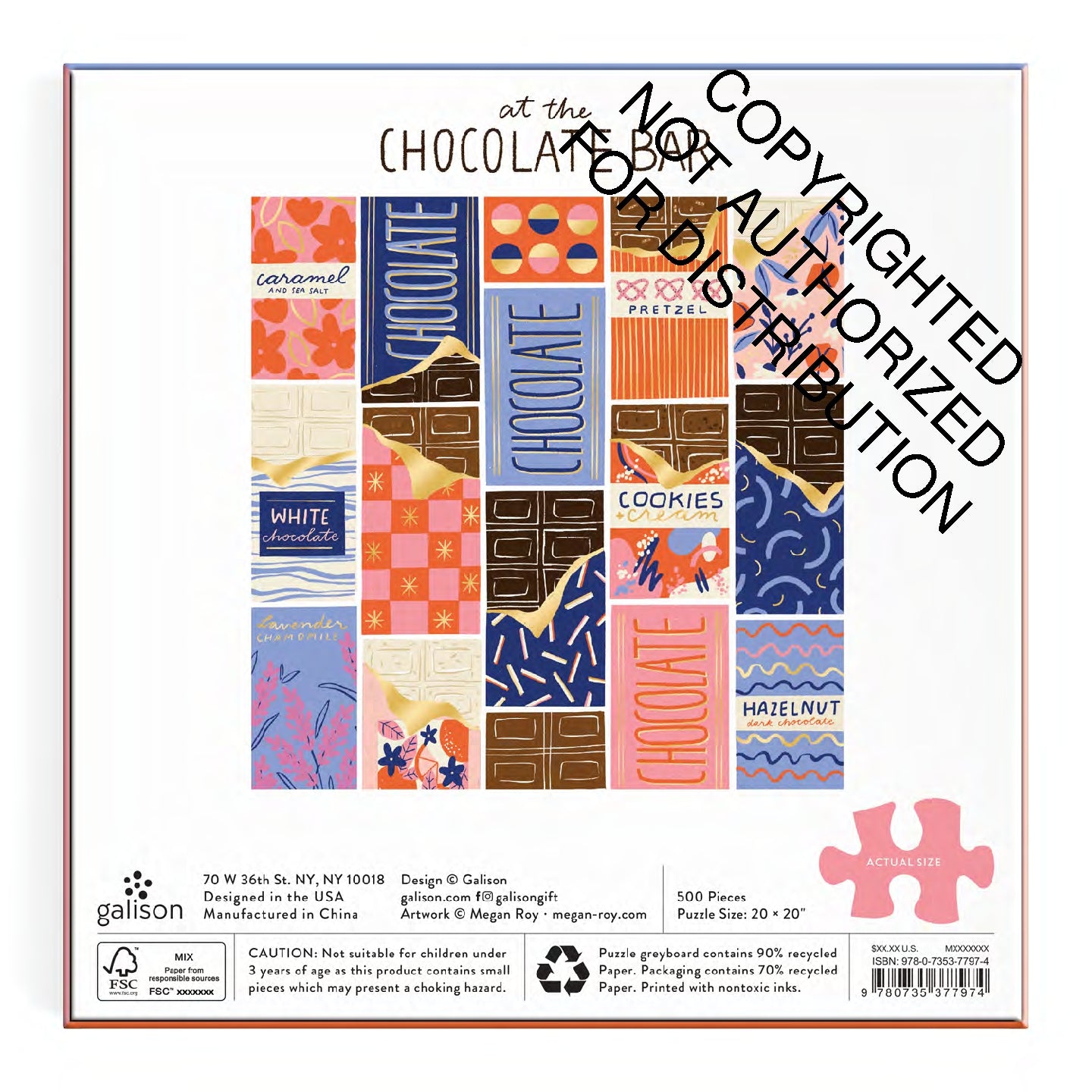 Galison | 500 Pieces | At the Chocolate Bar Foil Puzzle