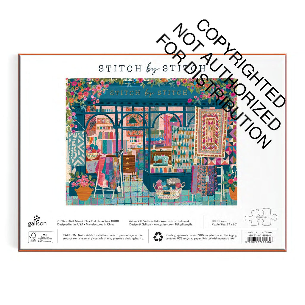 Galison | 1000 Pieces | Stitch by Stitch Puzzle