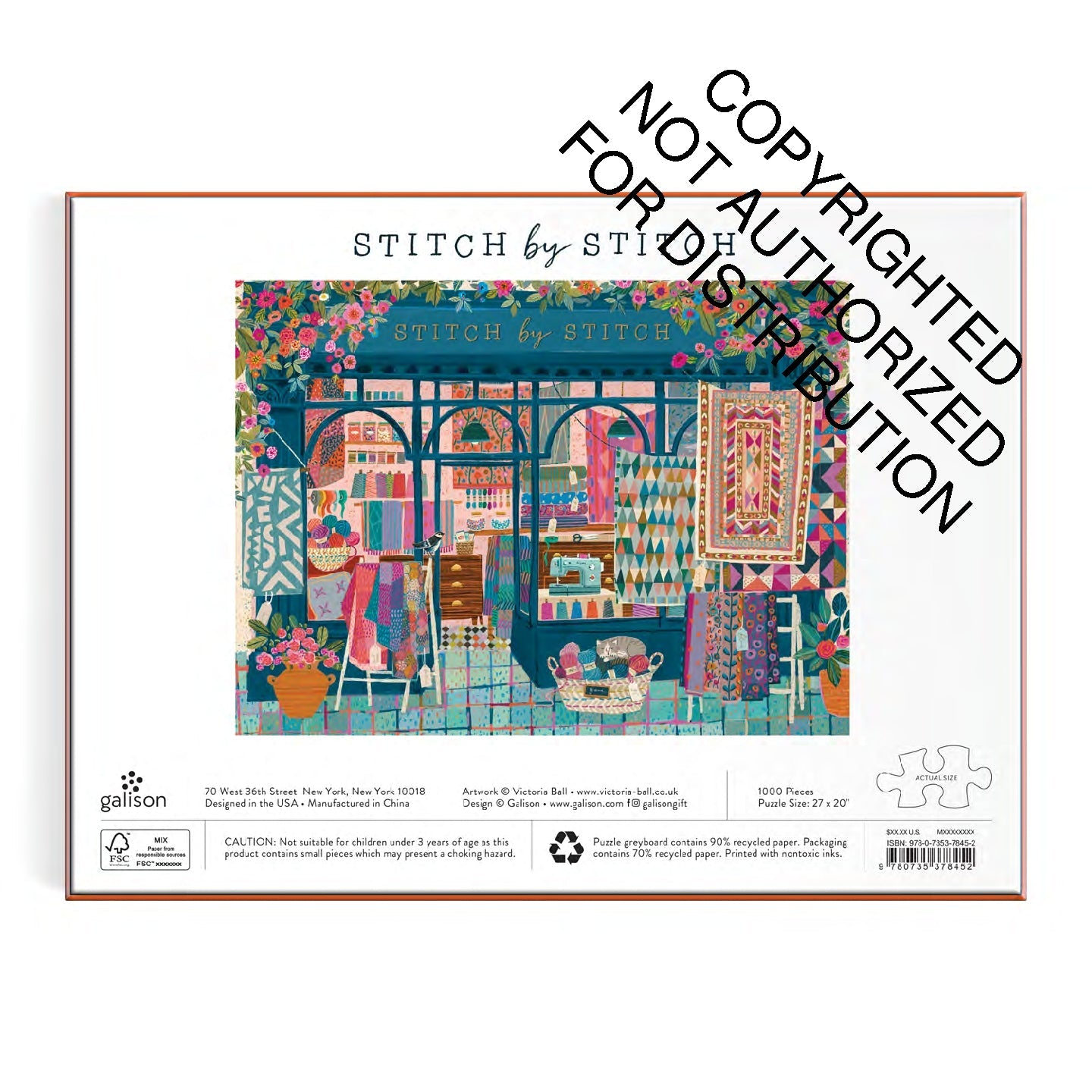 Galison | 1000 Pieces | Stitch by Stitch Puzzle