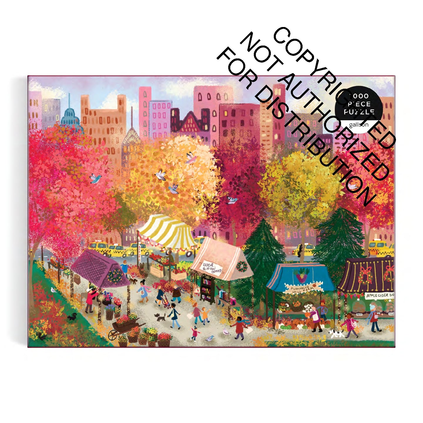 Galison | 1000 Pieces | Autumn at the City Market Puzzle