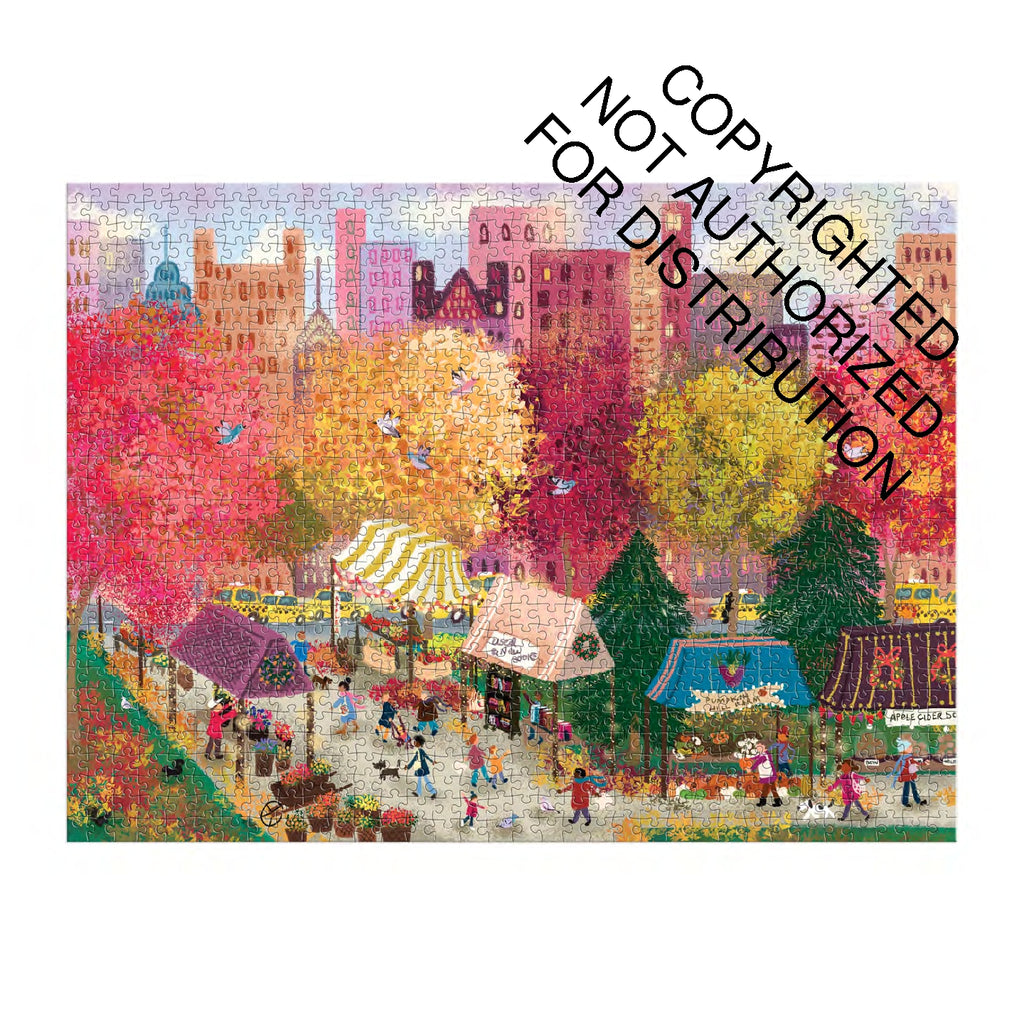 Galison | 1000 Pieces | Autumn at the City Market Puzzle