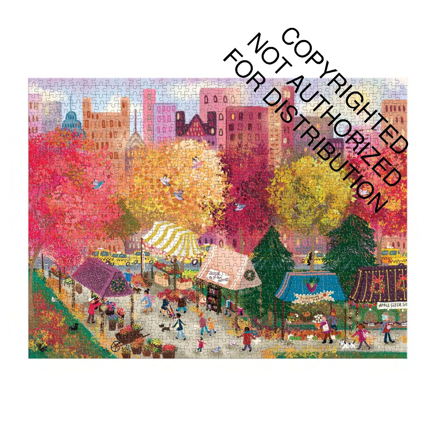 Galison | 1000 Pieces | Autumn at the City Market Puzzle