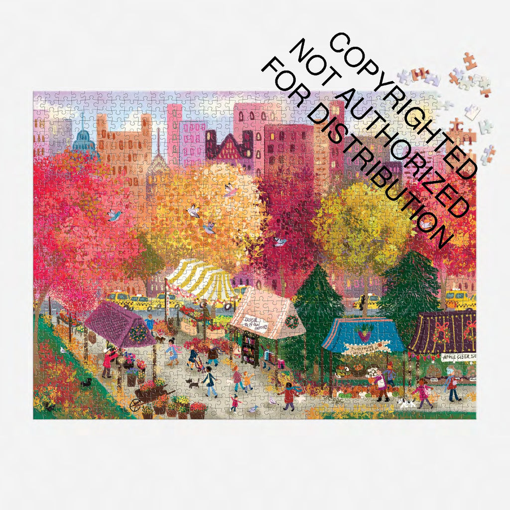 Galison | 1000 Pieces | Autumn at the City Market Puzzle
