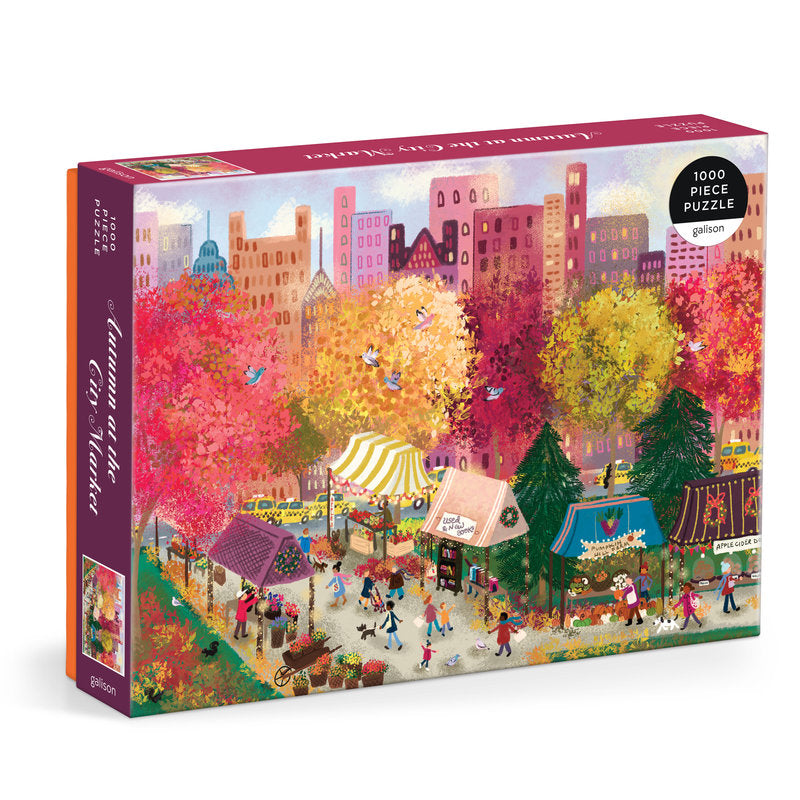 Galison | 1000 Pieces | Autumn at the City Market Puzzle