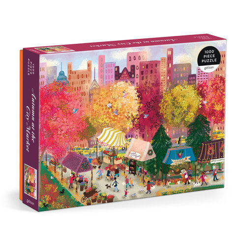Galison | 1000 Pieces | Autumn at the City Market Puzzle