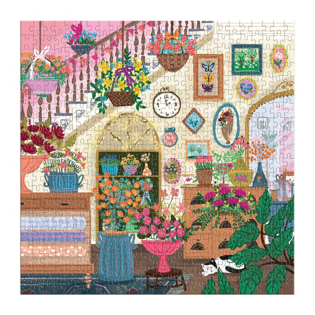 Galison | 500 Pieces |  Flower Shop House Puzzle