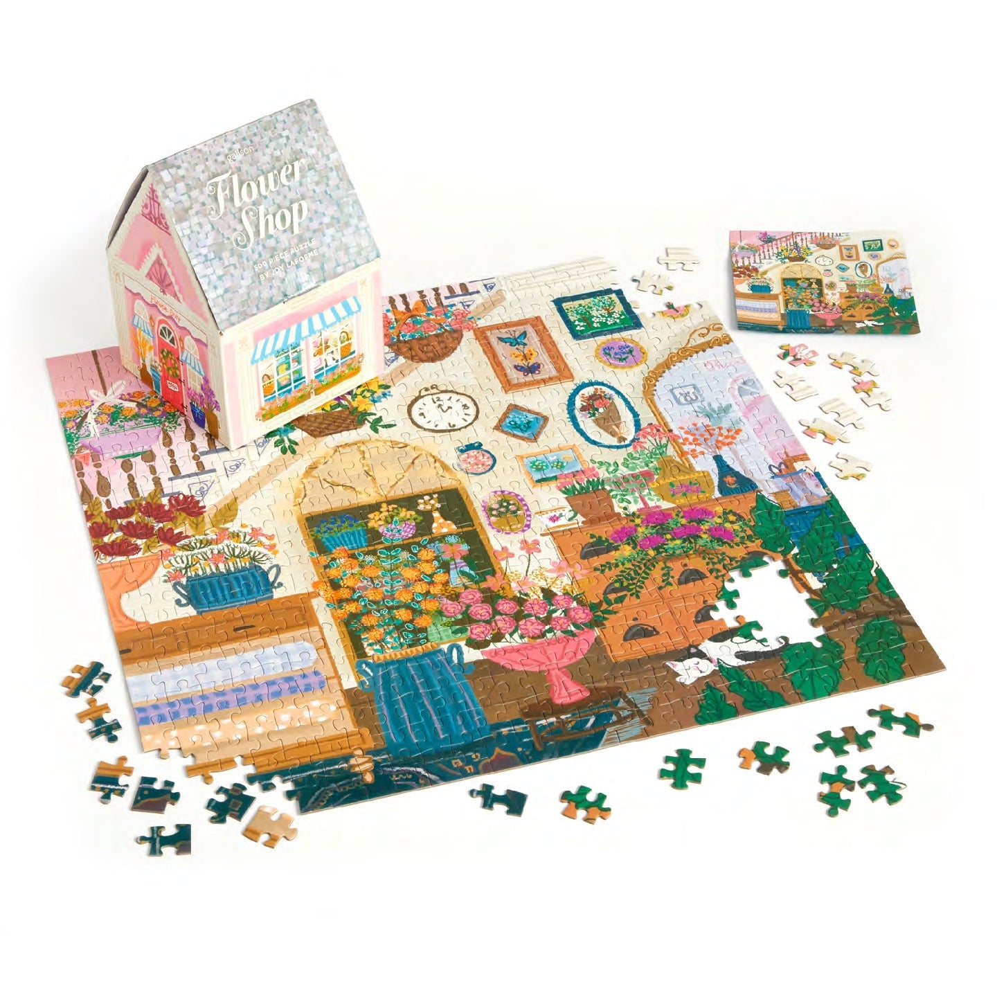 Galison | 500 Pieces |  Flower Shop House Puzzle