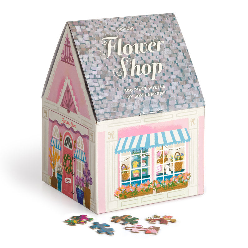 Galison | 500 Pieces |  Flower Shop House Puzzle