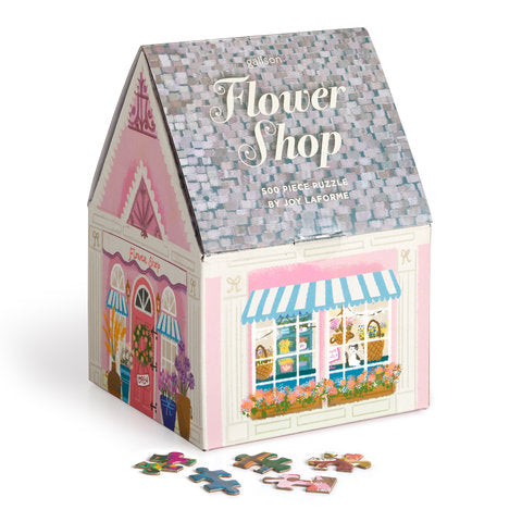Galison | 500 Pieces |  Flower Shop House Puzzle
