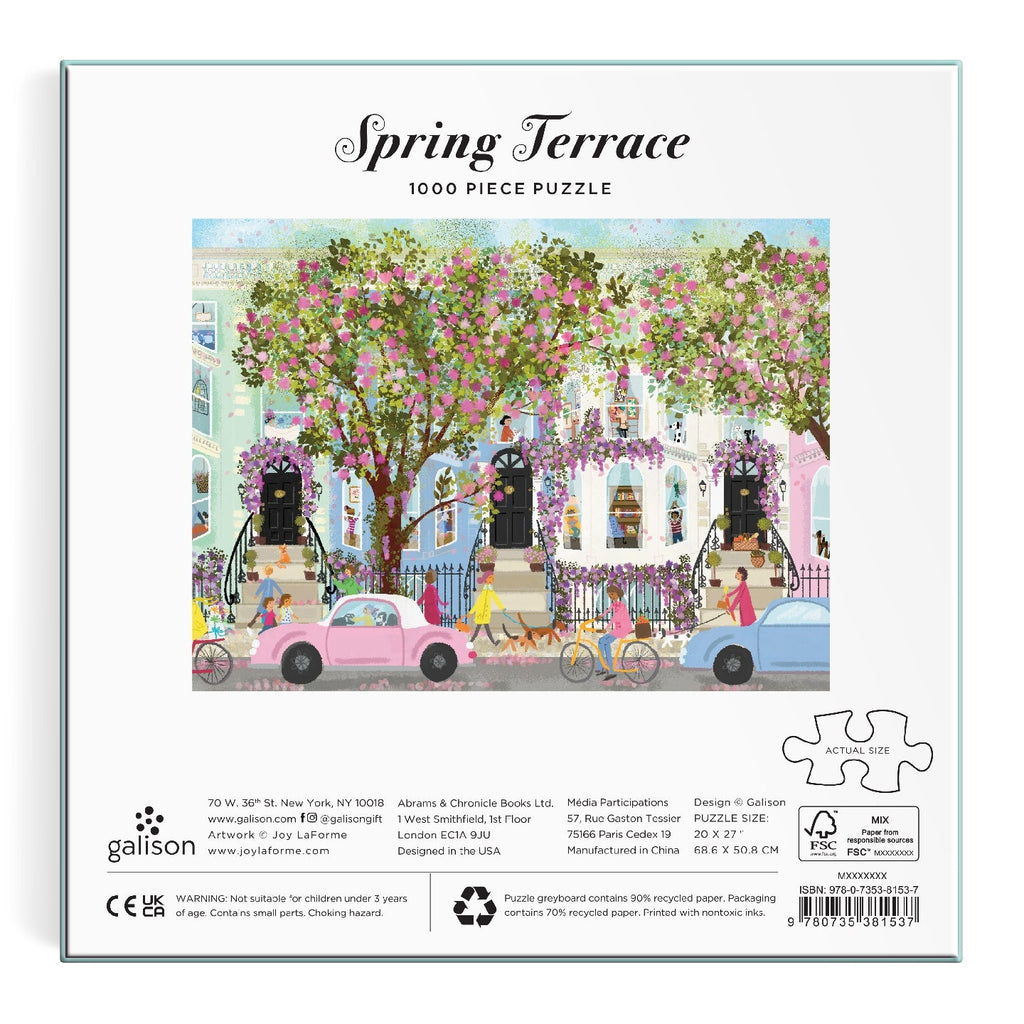 Galison | 1000 Pieces | Spring Terrace Puzzle