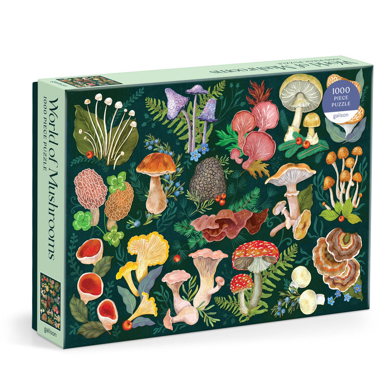 Galison | 1000 Pieces | World of Mushrooms Puzzle