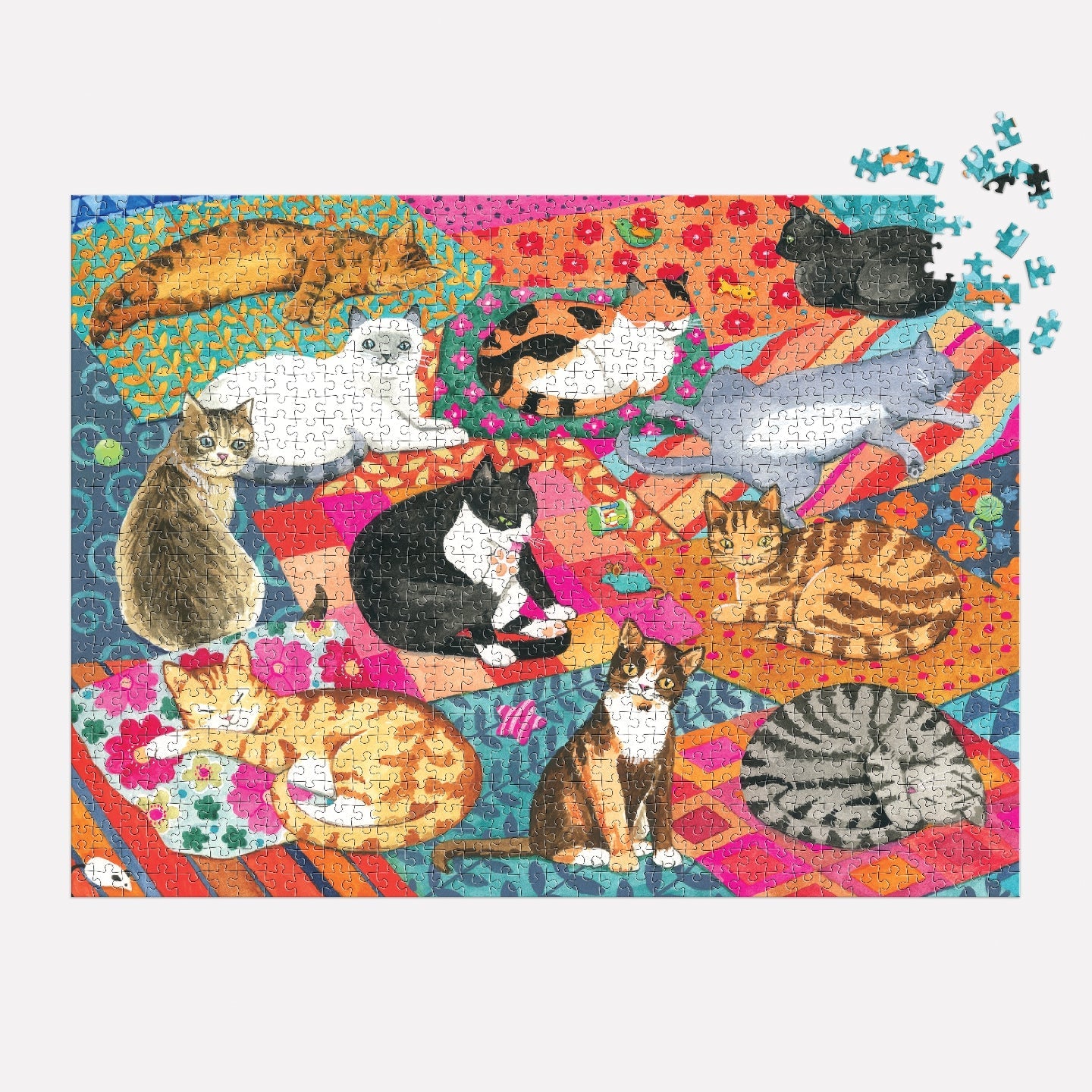 Galison | 1000 Pieces | Lounging Cats Puzzle