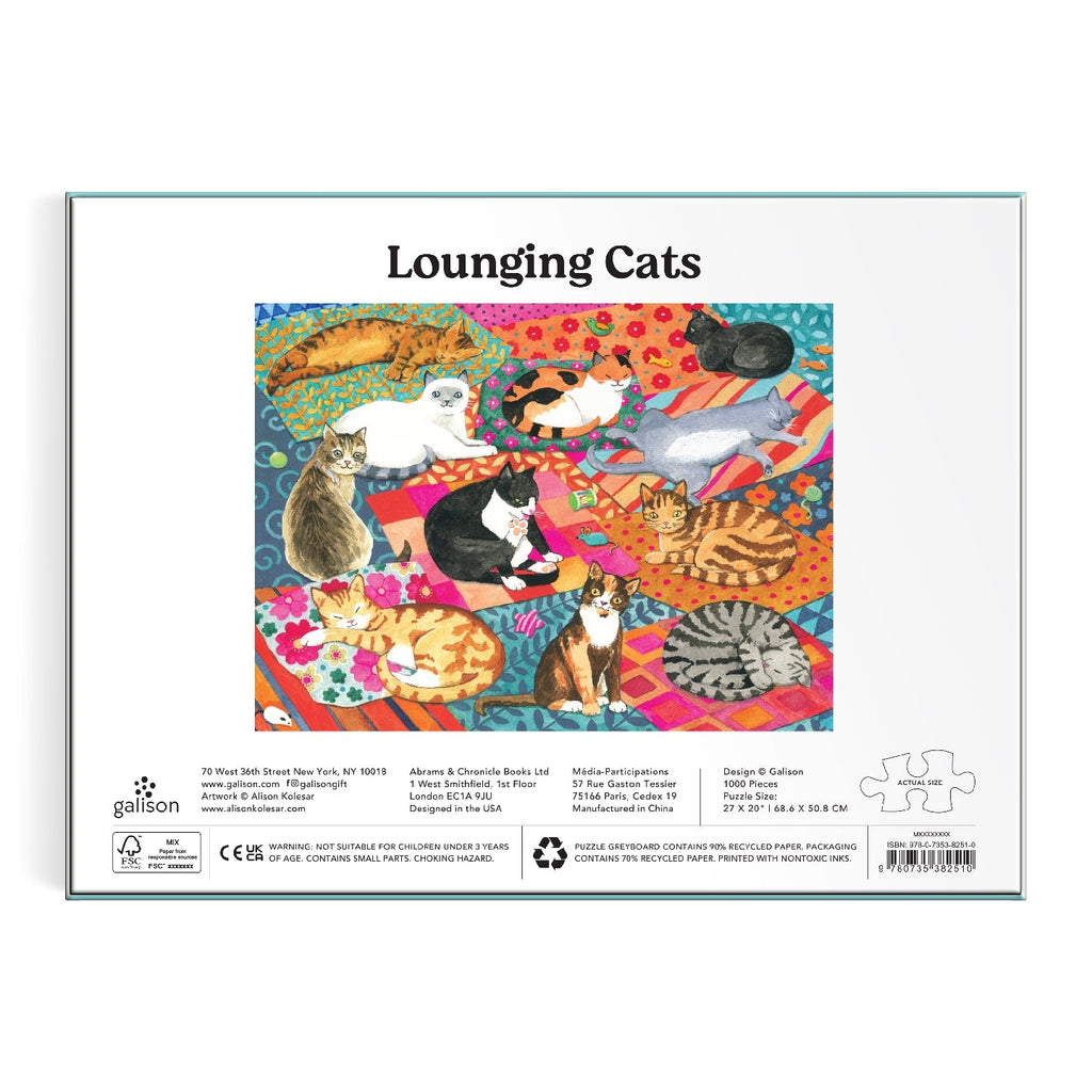 Galison | 1000 Pieces | Lounging Cats Puzzle