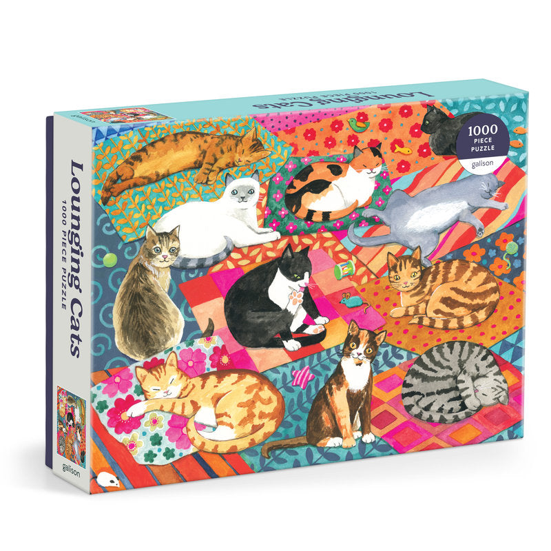 Galison | 1000 Pieces | Lounging Cats Puzzle