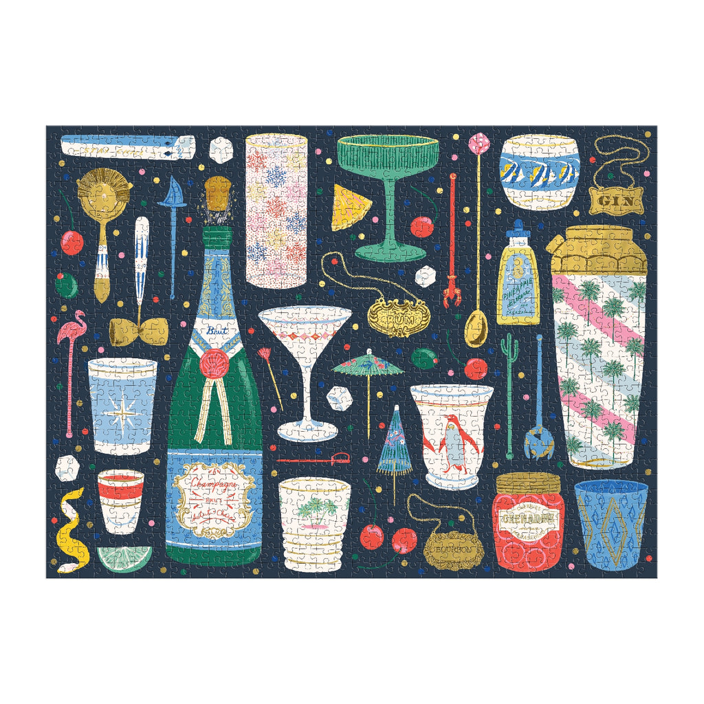 Galison | 1000 Pieces | Merry Mixer Foil Puzzle
