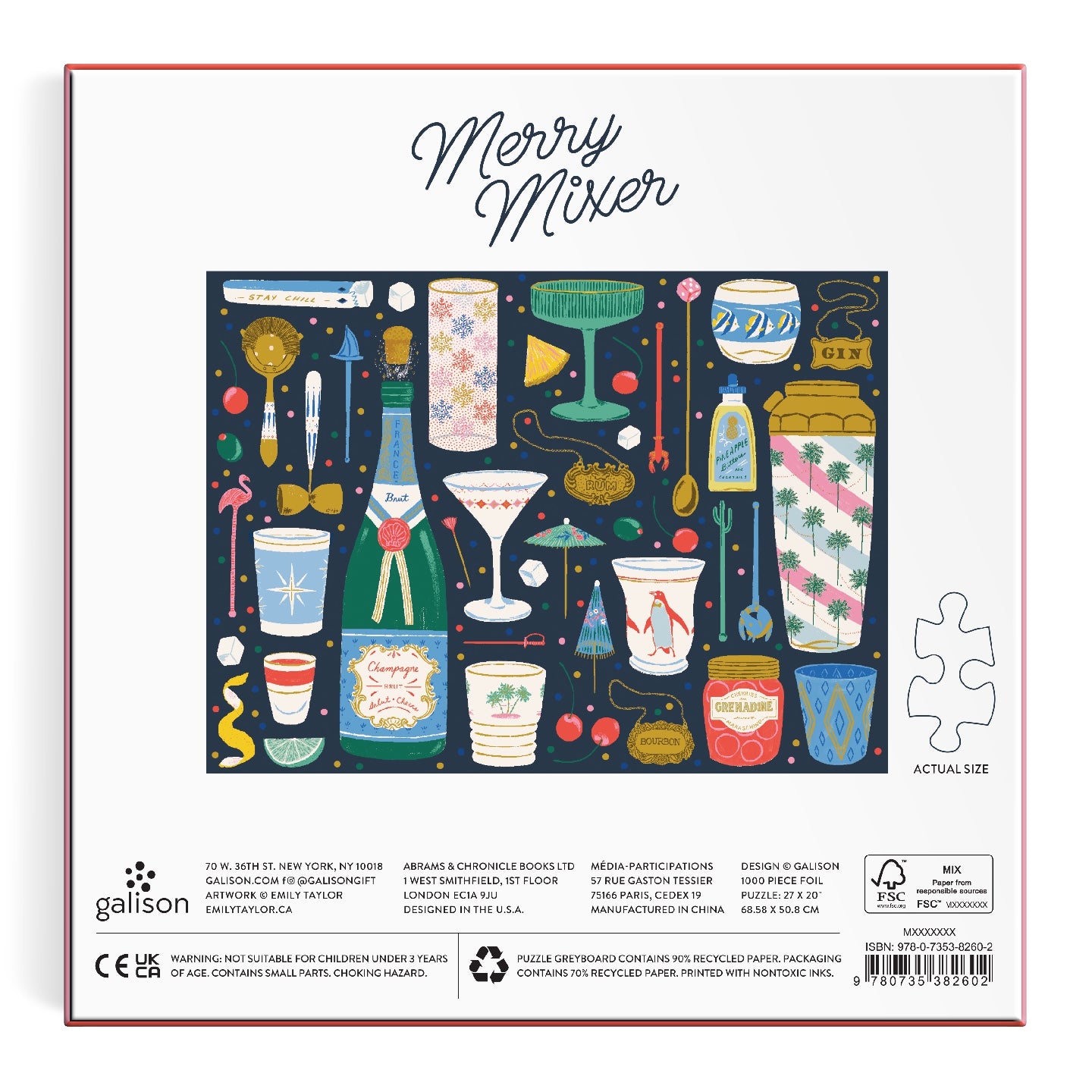 Galison | 1000 Pieces | Merry Mixer Foil Puzzle