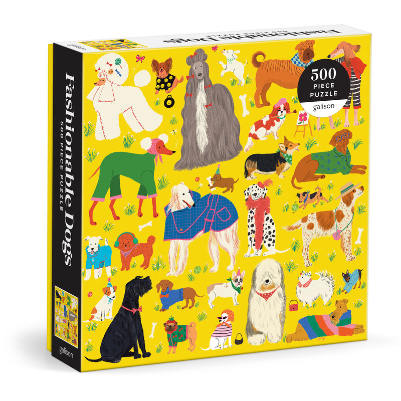 Galison | 500 Pieces | Fashionable Dogs Puzzle