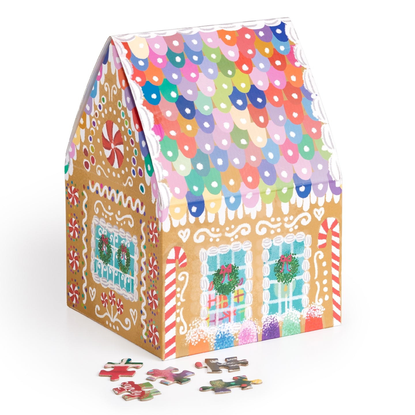 Galison | 500 Pieces | Gingerbread Cottage House Puzzle