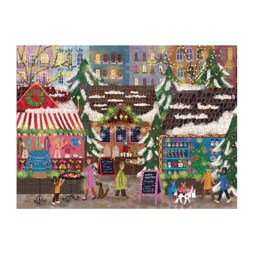 Galison | 1000 Pieces | Merry Market Foil Puzzle