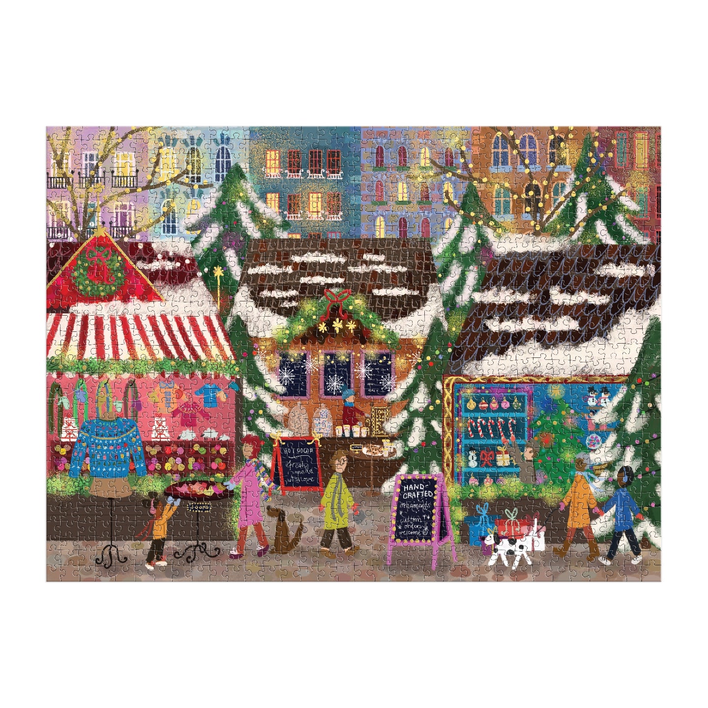 Galison | 1000 Pieces | Merry Market Foil Puzzle