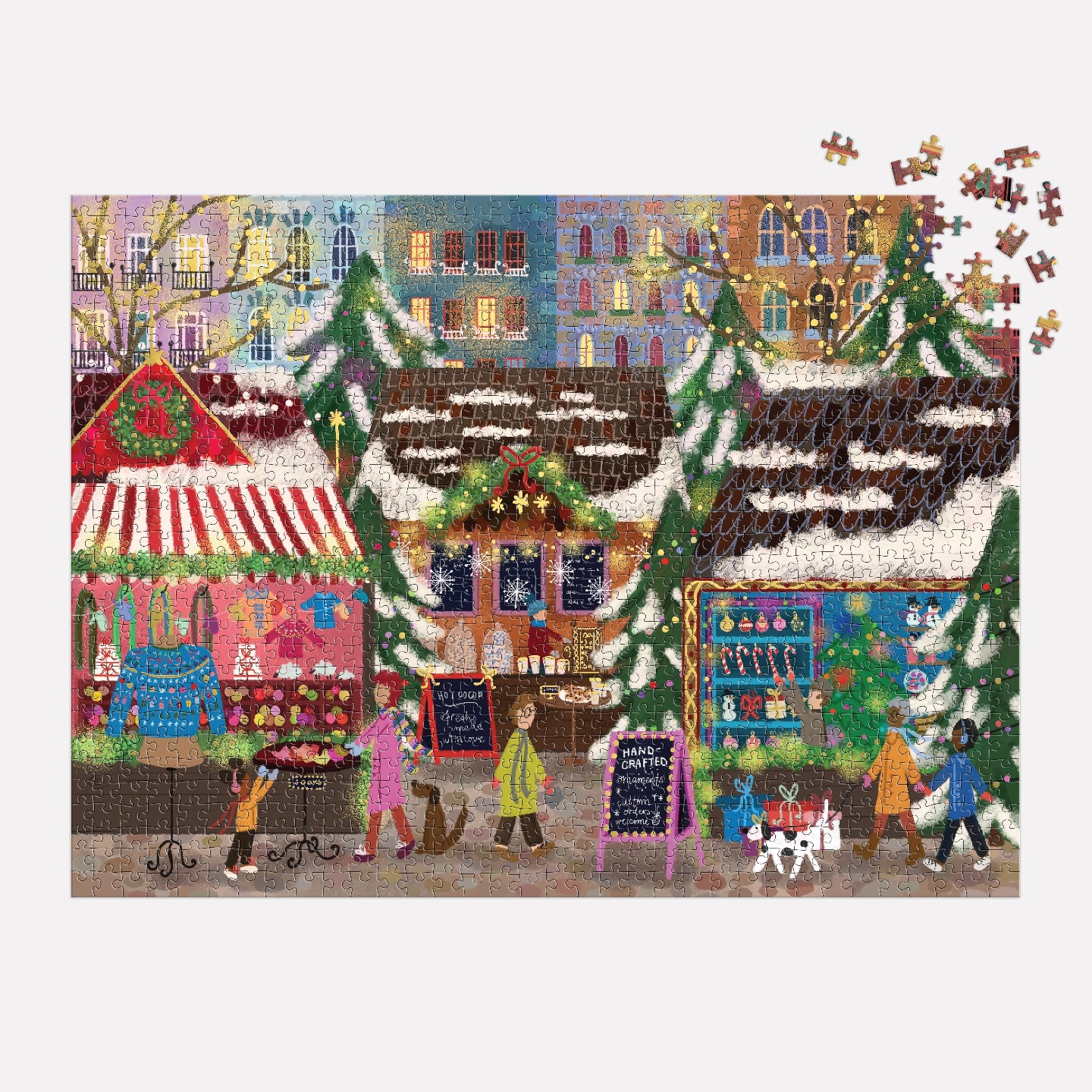 Galison | 1000 Pieces | Merry Market Foil Puzzle