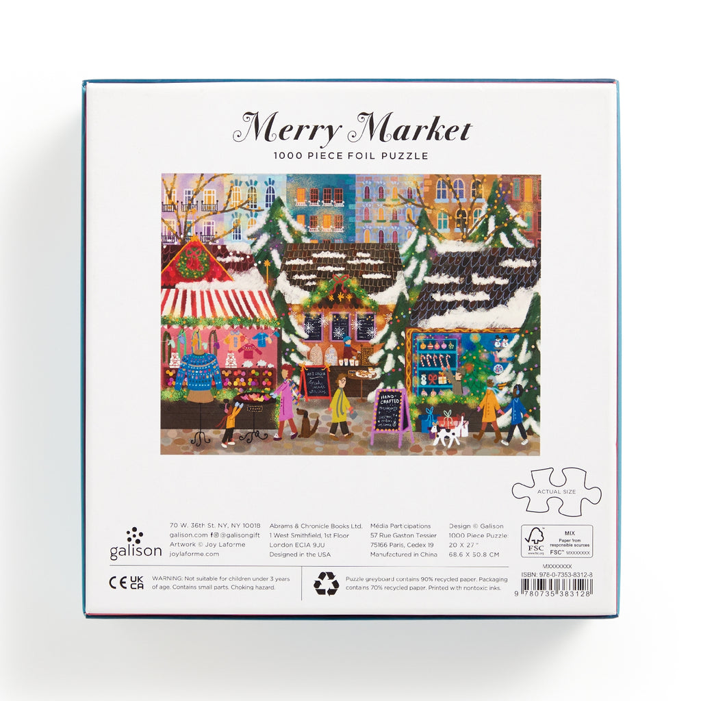 Galison | 1000 Pieces | Merry Market Foil Puzzle
