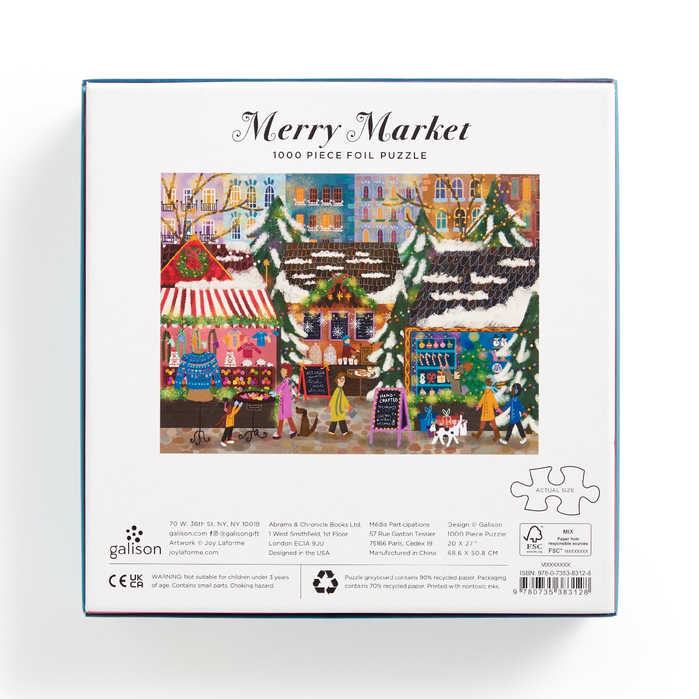 Galison | 1000 Pieces | Merry Market Foil Puzzle