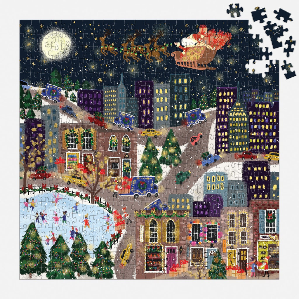 Galison | 500 Pieces |  Presentville Foil Puzzle