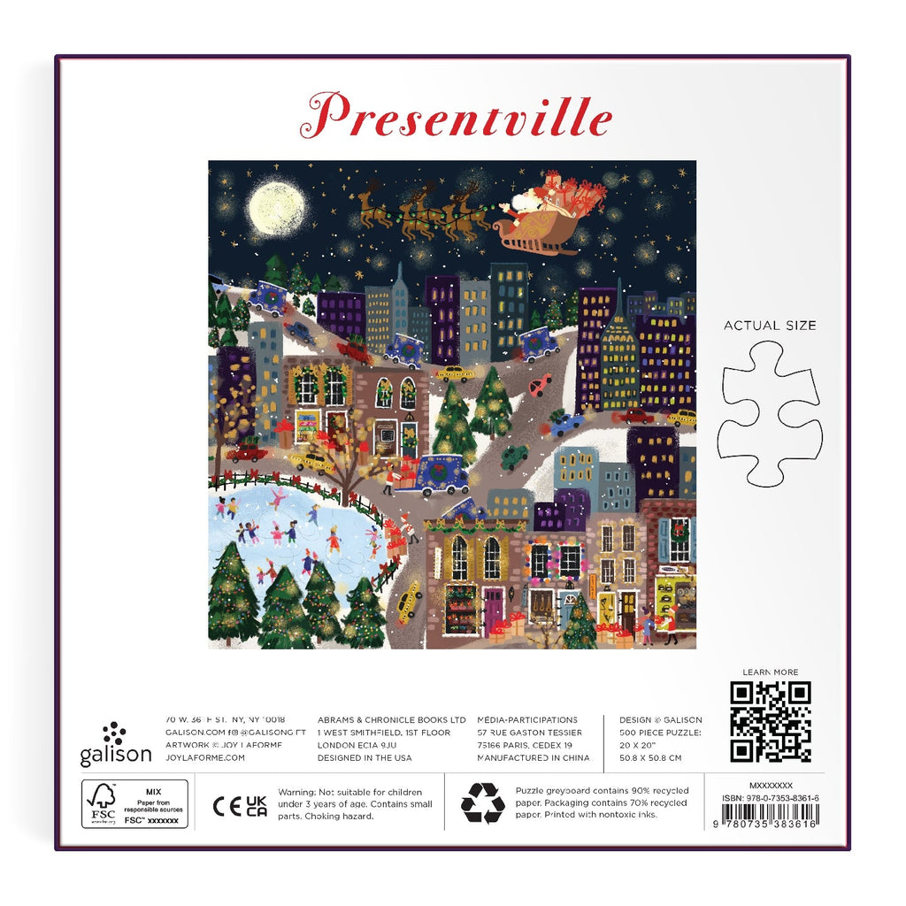 Galison | 500 Pieces |  Presentville Foil Puzzle