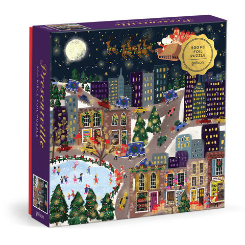 Galison | 500 Pieces |  Presentville Foil Puzzle
