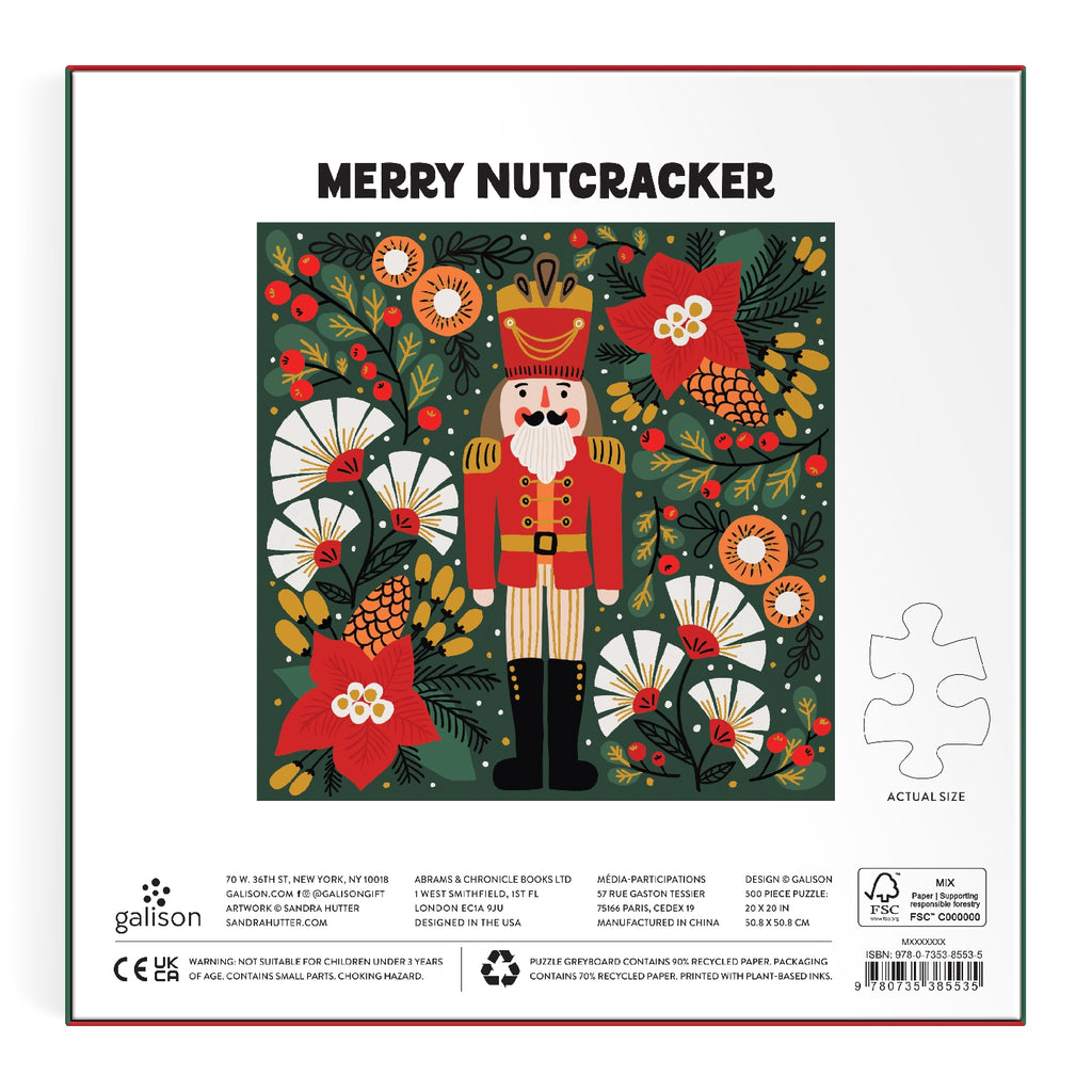 Galison | 500 Pieces | Merry Nutcracker