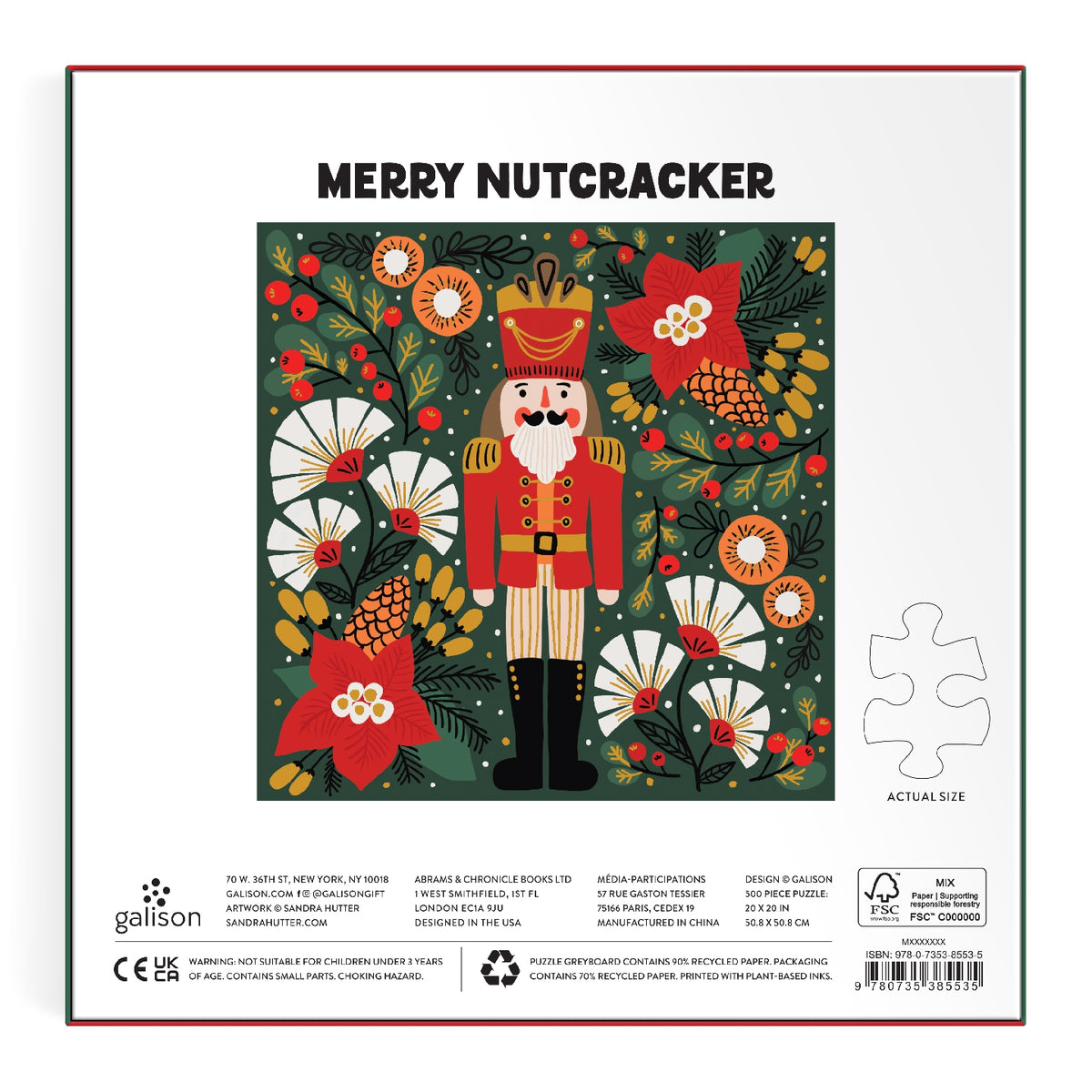 Galison | 500 Pieces | Merry Nutcracker